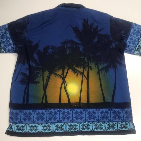 MOSSIMO Men’s XL Blue Hawaiian S/S Casual Shirt - Picture 2 of 3